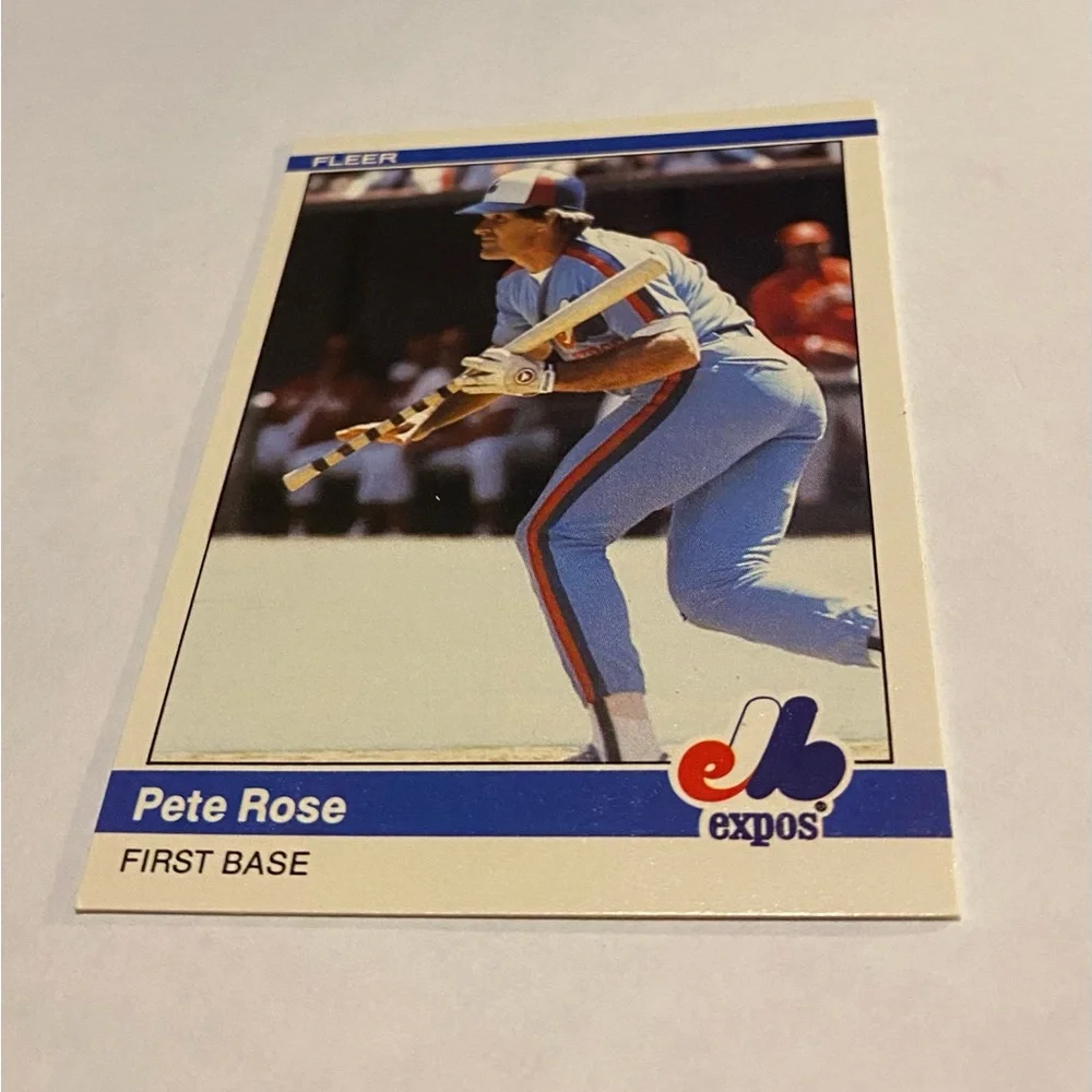 Pete Rose 1984 Fleer Update Baseball Card #U-102 Vintage Montreal Expos